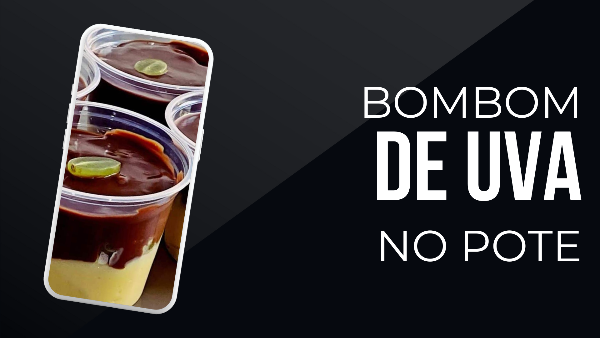 Bombom de uva no pote